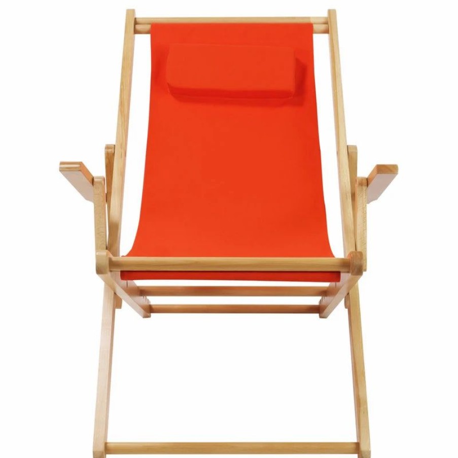 Outdoor Chairs * | Casual Home Sling Chair, Orange Canvas