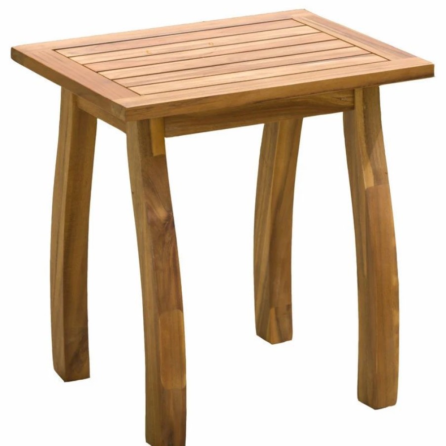 Outdoor Lounge Furniture * | Gdfstudio Gdf Studio Sadie Acacia Accent Table, Teak