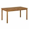 Outdoor Dining Furniture * | Walker Edison 60 Acacia Wood Patio Simple Dining Table Brown