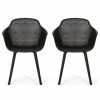 Outdoor Chairs * | Gdfstudio Lotus Outdoor Dining Chair, Black