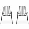 Outdoor Lounge Furniture * | Gdfstudio Ashley Outdoor Modern Iron Club Chair, Set Of 2, Matte Black