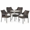 Outdoor Dining Furniture * | Gdfstudio Gdf Studio 5-Piece Del Mar Outdoor Multibrown Wicker Dining Set