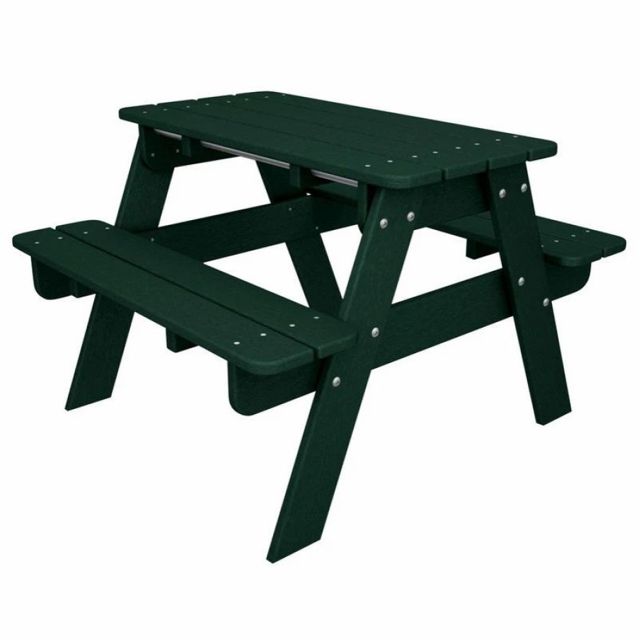 Outdoor Dining Furniture * | Polywood Kids Picnic Table, Green