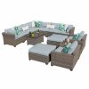 Outdoor Lounge Furniture * | Tkclassics Monterey 13 Piece Outdoor Wicker Patio Furniture Set 13A, Spa