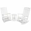 Outdoor Lounge Furniture * | Polywood Trex Outdoor Furniture Yacht Club Rocker 3-Piece Set, Classic White