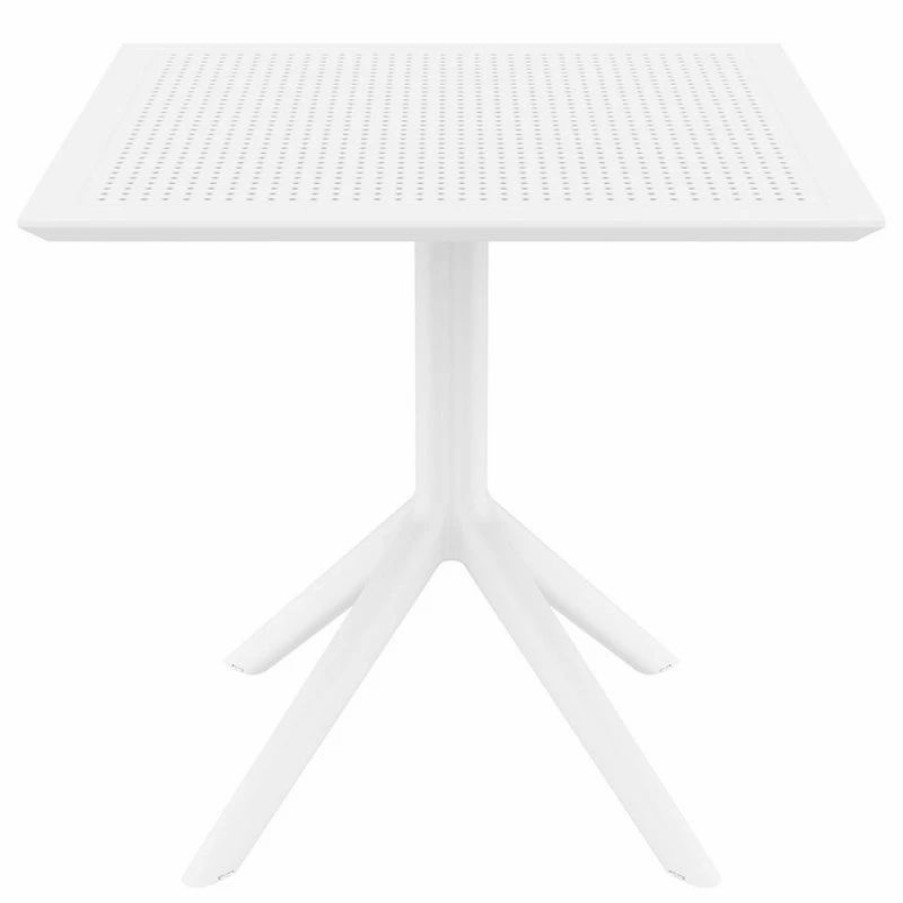 Outdoor Dining Furniture * | Compamia 31 Sky Square Table, White