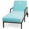 Outdoor Chairs * | Linum Home Textiles Personalized Standard Chaise Lounge Cover, Aqua, D