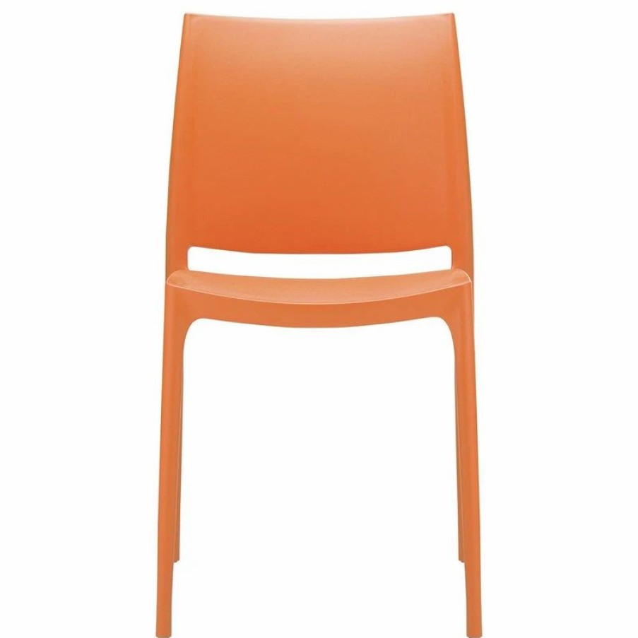 Outdoor Chairs * | Compamia Maya Dining Chairs, Set Of 2, Orange