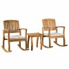 Outdoor Lounge Furniture * | Gdfstudio Gdf Studio 3-Piece South Hampton Rocking Chair Set With Accent Table