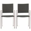 Outdoor Chairs * | Gdfstudio Gdf Studio Coral Bay Outdoor Wicker Dining Chairs With Aluminum Frame, Set Of 2