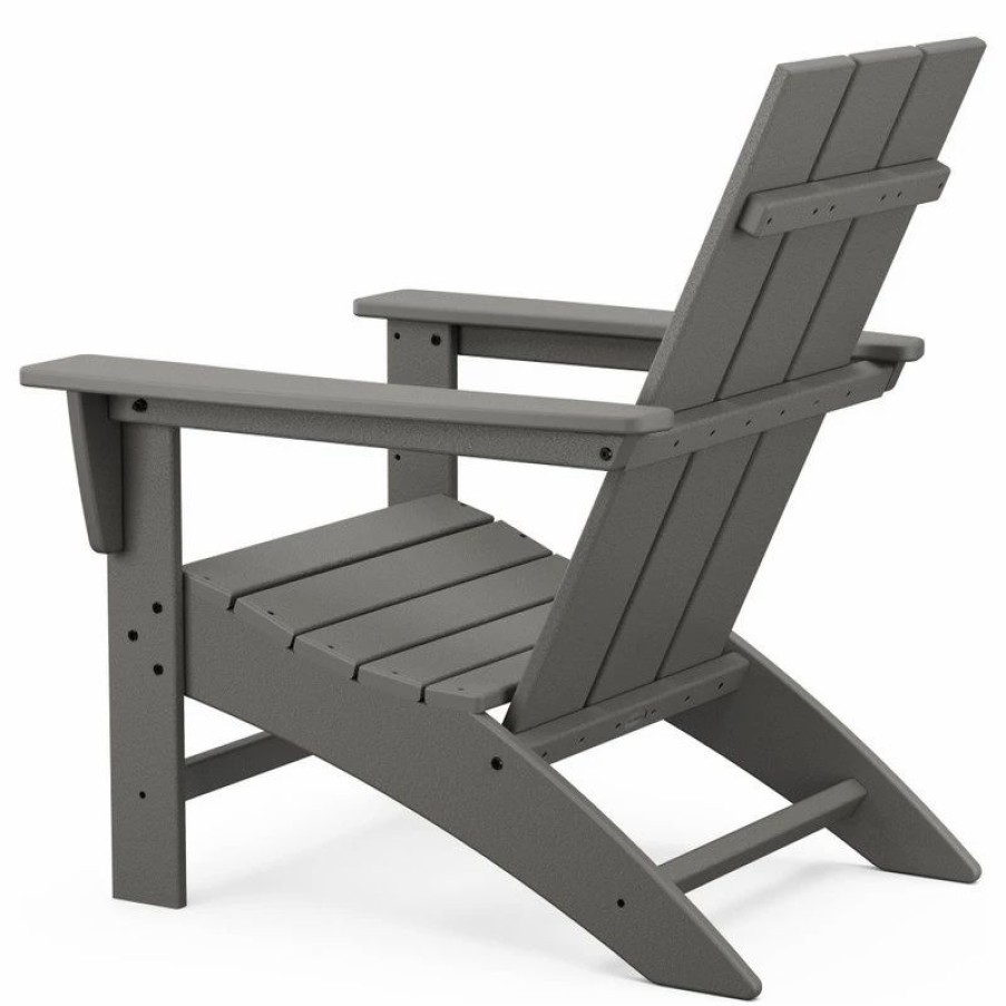 Outdoor Lounge Furniture * | Polywood Modern Adirondack 3-Piece Set, Teak