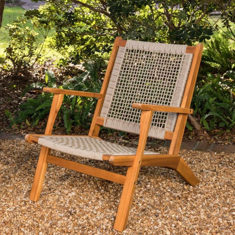 Outdoor Lounge Furniture * | Fire Sense Vega Natural Stain Outdoor Chair