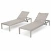 Outdoor Chairs * | Gdfstudio Cape Coral Outdoor Mesh Chaise Lounge, Set Of 2