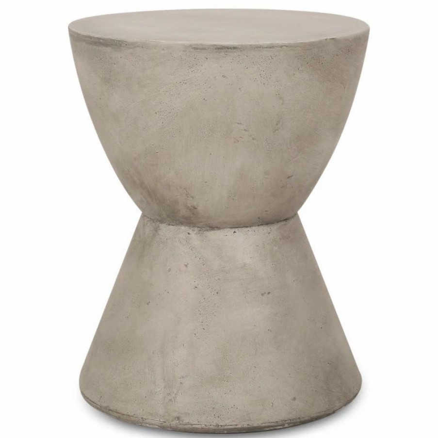 Outdoor Lounge Furniture * | Gdfstudio Attola Lightweight Concrete Side Table