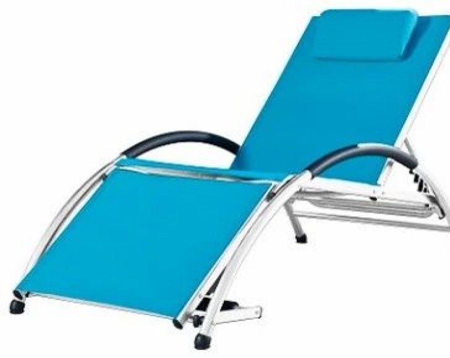 Outdoor Chairs * | Vivere Ltd Dockside Sun Lounger, Turquoise