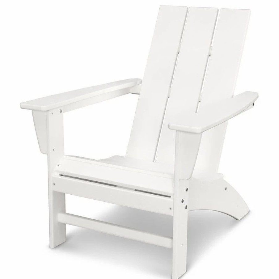 Outdoor Chairs * | Polywood Modern Adirondack Chair, White