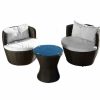 Outdoor Lounge Furniture * | Gdfstudio Gdf Studio Pattaya Outdoor 3-Piece Chat Set, Black