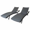 Outdoor Chairs * | Gdfstudio Gdf Studio Arthur Outdoor Wicker Chaise Lounges, Gray, Set Of 2