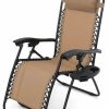 Outdoor Chairs * | Belleze 2 Folding Zero Gravity Chairs, Tan