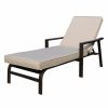 Outdoor Chairs * | Ipatio Furniture Outdoor Liberty Bronze Aluminum Chaise Lounge With Cushion, Set Of 2