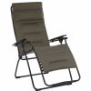 Outdoor Lounge Furniture * | Lafuma Mobilier Lafuma Futura Xl Air Comfort Zero Gravity Recliner, Taupe With Black Steel Frame