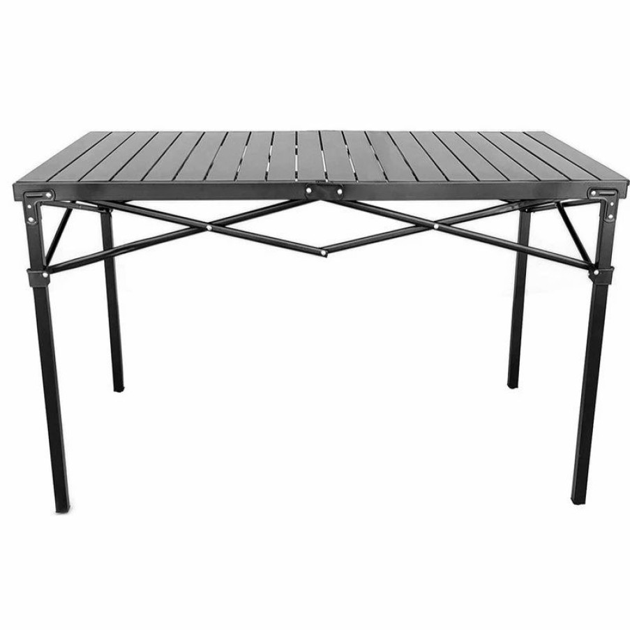 Outdoor Dining Furniture * | Vandue Corporation Goteam! Portable Heavy Duty Aluminum Roll-Top Table, Camping/Tailgating/Beach I