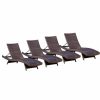 Outdoor Chairs * | Gdfstudio Lakeport Outdoor Adjustable Chaise Lounge Chairs, Set Of 4