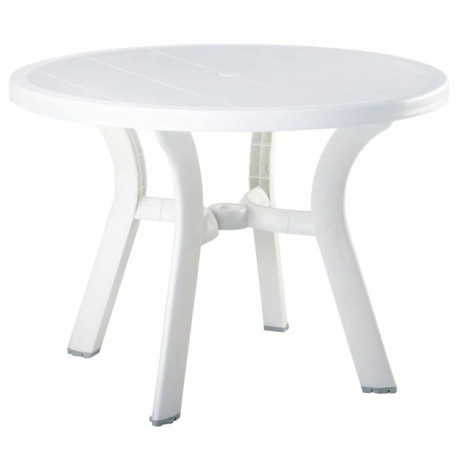 Outdoor Dining Furniture * | Compamia Truva Outdoor Dining Table, White