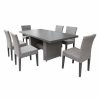 Outdoor Dining Furniture * | Tkclassics Florence Rectangular Outdoor Patio Dining Table With 6 Armless Chairs