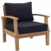 Outdoor Lounge Furniture * | Lexmod Marina Outdoor Premium Grade A Teak Wood Armchair, Natual Navy