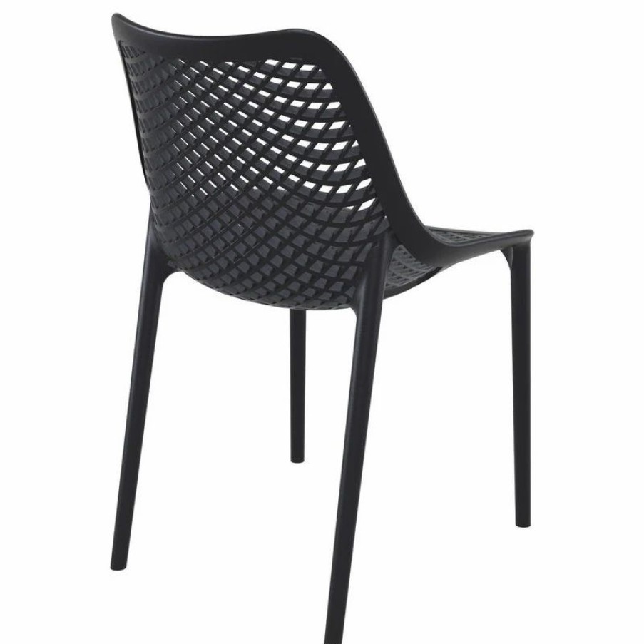 Outdoor Chairs * | Compamia Air Dining Side Chair, Set Of 2, Black