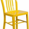 Outdoor Chairs * | Delacora Ff-Ch-61200 Modern Industrial 15.5 W Metal Heavy Duty Yellow