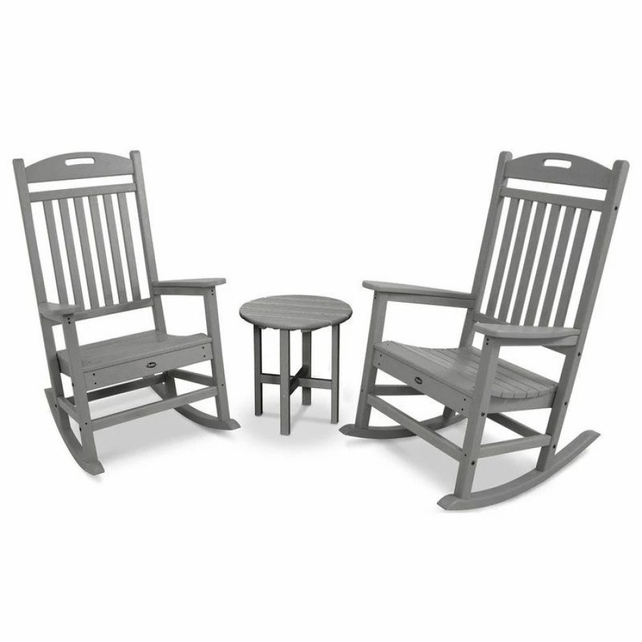 Outdoor Lounge Furniture * | Polywood Trex Outdoor Furniture Yacht Club Rocker 3-Piece Set, Stepping Stone