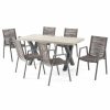 Outdoor Dining Furniture * | Gdfstudio Lewisville Outdoor Modern 6 Seater Dining Set