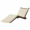 Outdoor Chairs * | Gdfstudio Gdf Studio Midori Mahogany Wood Folding Chaise Lounger Chair With Cream Cushion