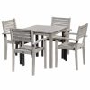 Outdoor Dining Furniture * | Dtystore Dty Outdoor Living Leadville 5-Piece Eucalyptus Dining Set, Driftwood Gray