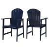 Outdoor Chairs * | Gdfstudio Easter Outdoor Acacia Wood Adirondack Dining Chairs, Set Of 2, Blue Navy