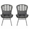 Outdoor Chairs * | Gdfstudio Qearl Outdoor Club Chairs, Set Of 2, Gray