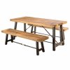 Outdoor Dining Furniture * | Gdfstudio Gdf Studio Rosario Outdoor 3-Piece Acacia Wood Picnic Dining Set