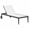 Outdoor Chairs * | Meridian Furniture Nizuc Outdoor Patio Chaise Lounge Chair, Off-White Resilient Mesh Waterproof Fab