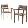 Outdoor Chairs * | Gdfstudio Gdf Studio Stamford Outdoor Acacia Wood Dining Chairs, Set Of 2, Teak