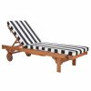 Outdoor Chairs * | Safavieh Newport Chaise Outdoor Lounge Chair, Black / White