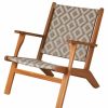 Outdoor Lounge Furniture * | Balkene Home Vega Natural Stain Outdoor Chair In Diamond-Weave Wicker