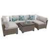 Outdoor Lounge Furniture * | Tkclassics Monterey 7 Piece Outdoor Wicker Patio Furniture Set 07A