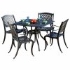 Outdoor Dining Furniture * | Gdfstudio Gdf Studio Marietta Outdoor 5-Piece Cast Aluminum Dining Set