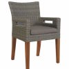 Outdoor Chairs * | Outdoor Interiors Hollister Armchairs With Olefin Cushions, Set Of 2