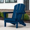 Outdoor Chairs * | Westin Trends Westintrends Outdoor Patio Folding Poly Hdpe Adirondack Chair Seat, Navy Blue