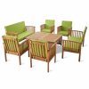 Outdoor Lounge Furniture * | Gdfstudio Gdf Studio 8-Piece Caresta Outdoor Brown Patina Acacia Wood Sofa Set