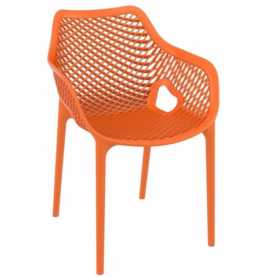 Outdoor Chairs * | Compamia Air Dining Armchair, Set Of 2, Orange